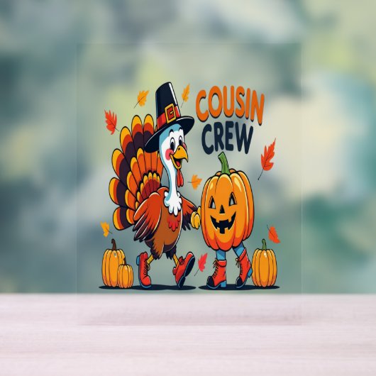 いとこのクルー感謝カボチャ アクリルサイン (ニュートラル)