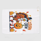 いとこのクルー感謝カボチャ ゴルフタオル (横)