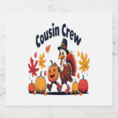 いとこのクルー感謝カボチャ スパークリングワインラベル (シングルラベル)