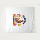 いとこのクルー感謝カボチャ タペストリー (正面(横))