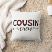 いとこのクルー水牛のプレイドパターンクリスマス クッション (ブランケット)