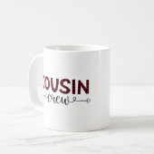 いとこのクルー水牛のプレイドパターンクリスマス コーヒーマグカップ (正面左)