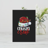 いとこのクルーSanta Red Plaidクリスマスおもしろいクリスマス 招待状 (スタンド正面)