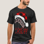 いとこのクルーSanta Red PlaidクリスマスChristmas Pajama Tシャツ<br><div class="desc">いとこのクルーSanta Red Plaidクリスマスクリスマスパジャマ</div>