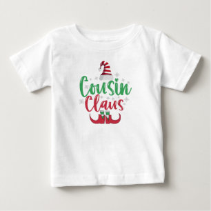 いとこのクロースおもしろいサンタファミリーマッチングギフト ベビーTシャツ