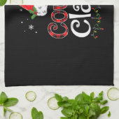 いとこのクロースクリスマスサンタファミリーマッチングパジャム キッチンタオル (折り畳み)