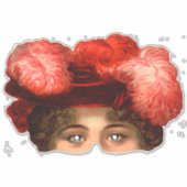 いとこのケイト – ヴィンテージビクトリアンマスクステッカー シール (正面)