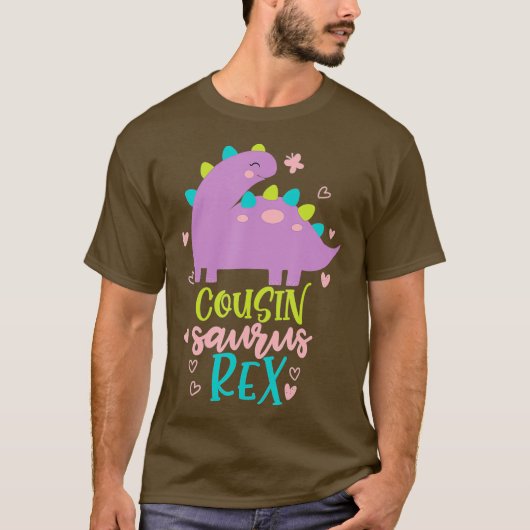 いとこのサウラスレックス恐竜の子供 Tシャツ (正面)