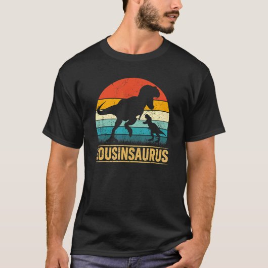 いとこのサウルスレックス恐竜のいとこの一致F Tシャツ (正面)