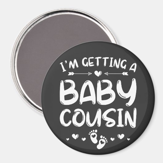 いとこのジェンダー・リビールサークルベビーを手に入れる マグネット (正面/裏面)