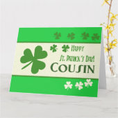 いとこのハッピーセントパトリックの日 カード (黄色い花)