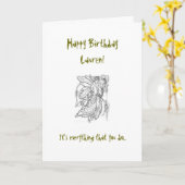 いとこのバースデー・カード カード (黄色い花)