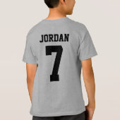 いとこのパーソナライズされたクルースポーティスタイル Tシャツ (裏面)