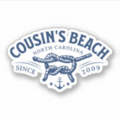 いとこのビーチNC私が向いた夏かわいらし シール (正面)