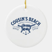 いとこのビーチNC私が向いた夏かわいらし セラミックオーナメント (裏面)