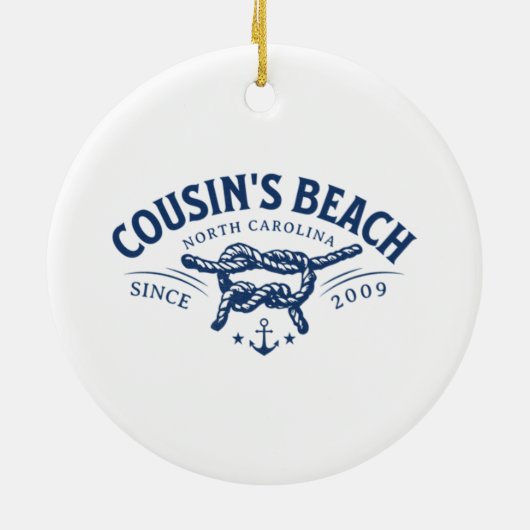 いとこのビーチNC私が向いた夏かわいらし セラミックオーナメント (裏面)