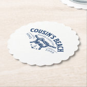 いとこのビーチNC私が向いた夏かわいらし ペーパーコースター (アングル)