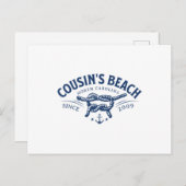 いとこのビーチNC私が向いた夏かわいらし ポストカード (正面/裏面)