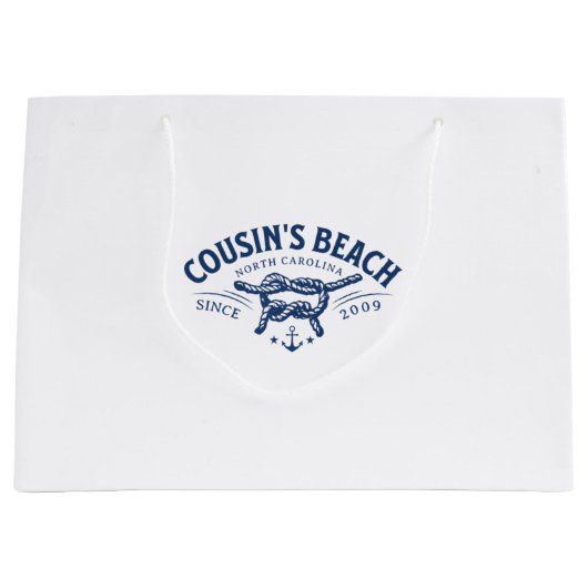 いとこのビーチNC私が向いた夏かわいらし ラージペーパーバッグ (正面)