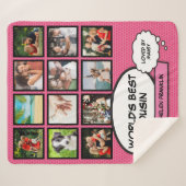 いとこのピクールンクガーリーおもしろい漫画フォトコラージュ シェルパブランケット (正面(横))