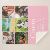 いとこのモダンピガーリーンク写真コラージュおもしろい シェルパブランケット (正面(横))