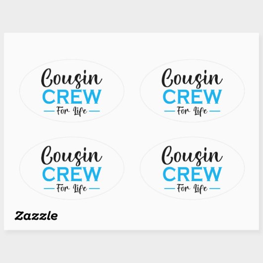 いとこの乗組員 楕円形シール (シート)