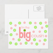 いとこの大水玉模様Tシャツ ポストカード (正面/裏面)