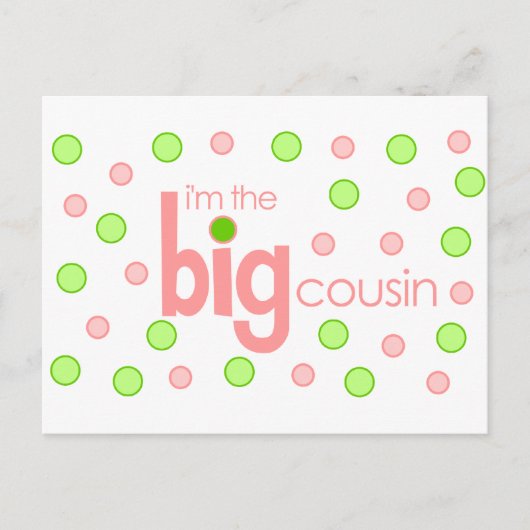 いとこの大水玉模様Tシャツ ポストカード (正面)