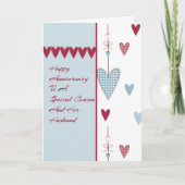 いとこの夫の記念日カードハート カード (正面)