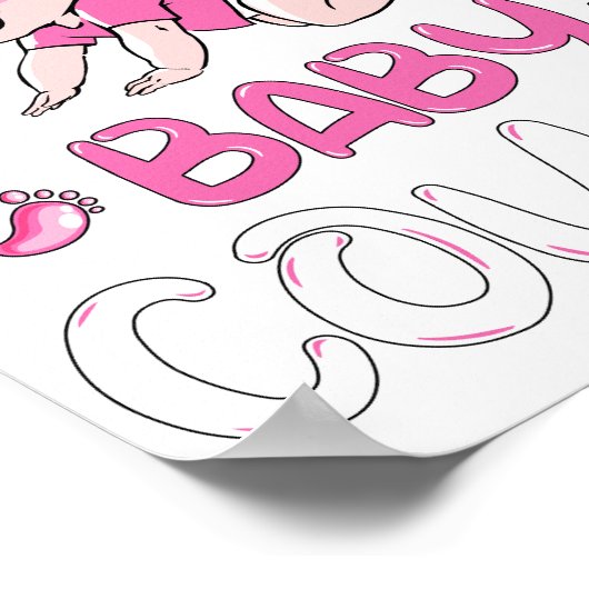 いとこの女の子のジェンダーのベビーを公開する ポスター (角)