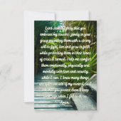 いとこの家族のフラットグリーティングカードの祈りの言葉 カード (正面)