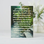 いとこの家族のフラットグリーティングカードの祈りの言葉 カード (スタンド正面)