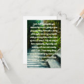 いとこの家族のフラットグリーティングカードの祈りの言葉 カード (正面/裏面インサイチュ)