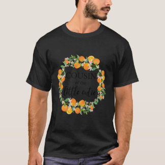 いとこの小さなかわいこちゃん赤ちゃんシャワーオレンジ1番目の誕生日 Tシャツ