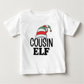 いとこの小妖精や小人のワイシャツのおもしろいなクリスマスの一致のTシャツ ベビーTシャツ (正面)