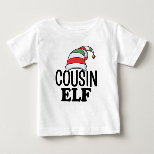 いとこの小妖精や小人のワイシャツのおもしろいなクリスマスの一致のTシャツ ベビーTシャツ (正面)