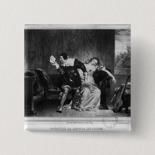 いとこの手紙の場面 缶バッジ (正面)