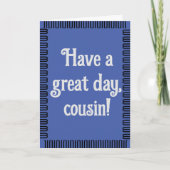 いとこの日素晴らしの誕生日カードを持つ シーズンカード (正面)