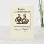 いとこの最初の感謝祭トルコ家族 シーズンカード (正面)