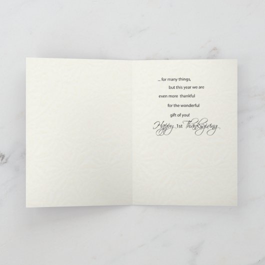 いとこの最初の感謝祭トルコ家族 シーズンカード (内部)