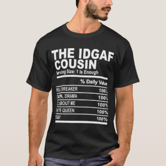 いとこの栄養の事実カスタムは、形容詞をパーソナライズ Tシャツ