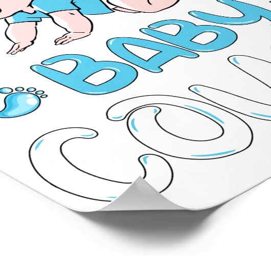 いとこの男の子のジェンダーのベビーの暴露を受けている ポスター (角)