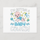 いとこの男の子のジェンダーのベビーの暴露を受けている ポストカード (正面)