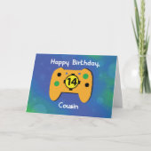 いとこの男の子14歳の誕生日ゲーマーコントローラー カード (正面)
