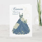 いとこの私の花嫁のメイドカード – アイボリーと 招待状 (正面)