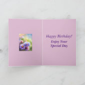 いとこの素敵なフローラ誕生日カード カード (内部)