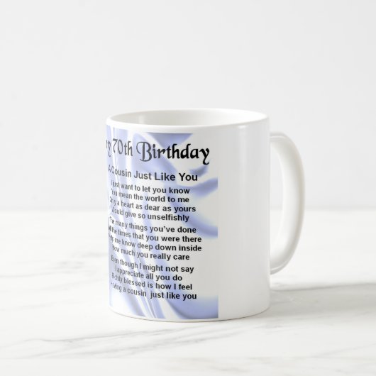 いとこの詩の第70誕生日 コーヒーマグカップ (正面右)