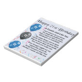 いとこの詩21歳の誕生日 ノートパッド (回転)