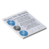 いとこの詩30歳の誕生日 ノートパッド (アングル)