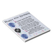 いとこの詩40歳の誕生日 ノートパッド (アングル)